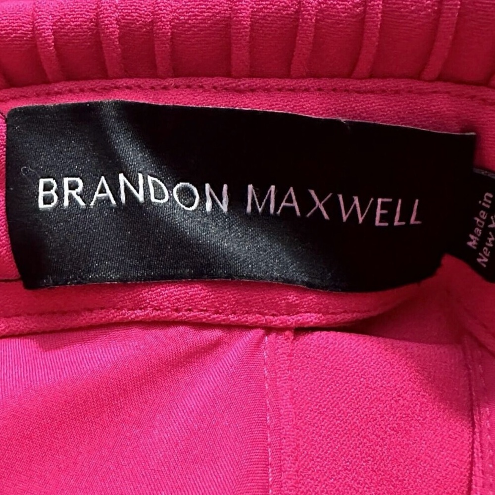Brandon Maxwell Womens Dress 2 Hot Pink High Neck Bow Halter Cocktail Mini Event - Picture 10 of 11